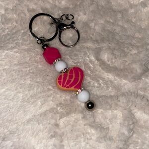 Beaded concha keychain